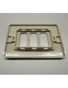 Plaque Molveno GL2000 3 modules blanche 2